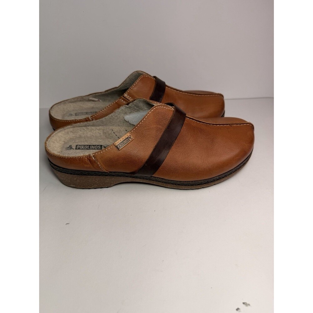 Pikolinos Women's Size EU 41 / US 10 Brown Leather Clogs Mules Arch Support